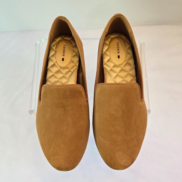 BIRDIES Women Starling Suede Flats Slip-On Comfortable Casual Shoes Sz: 9W Camel - Picture 2 of 11